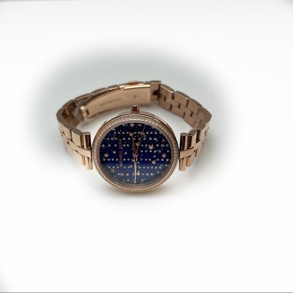 Michael Kors Maci 3 Hand Rose Gold-Tone Watch - Picture 9 of 11